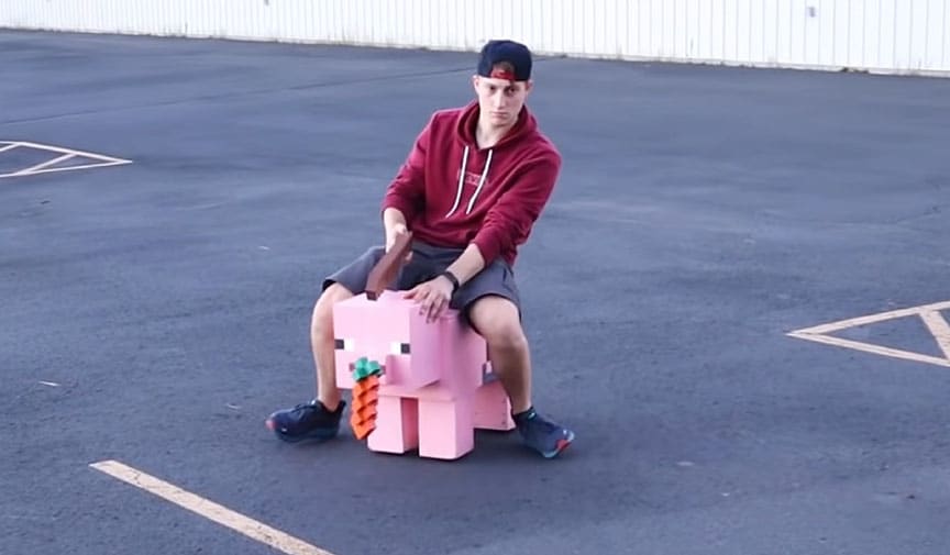 IRL Crafting: Hamborghini, The Rideable Pig | Minecraft