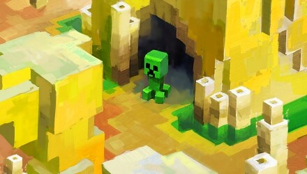 Concept art of a Minecraft Legends creeper