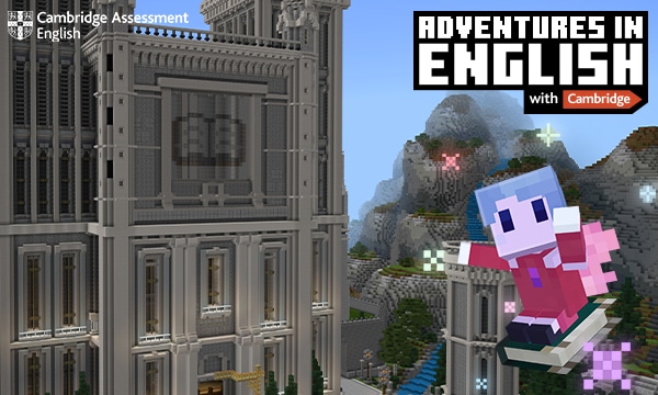 Practice English in Minecraft key art