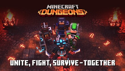 Dungeonsのキャラクターが敵の元で集まっています