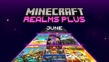 Realms Plusに今月追加されたマップが背景に並んでいます