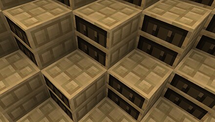 A screenshot of a chiseled bookshelf.