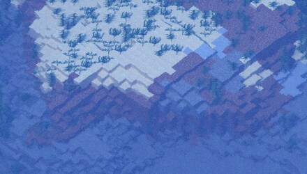 An isometric image depicting a cold ocean biome!