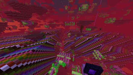 A weird Minecraft dimension!