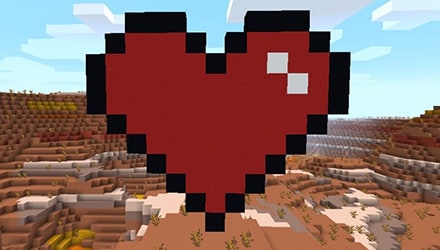 A heart made of blocks