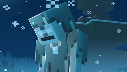 悲しんでいるMinecraftのキャラクター。