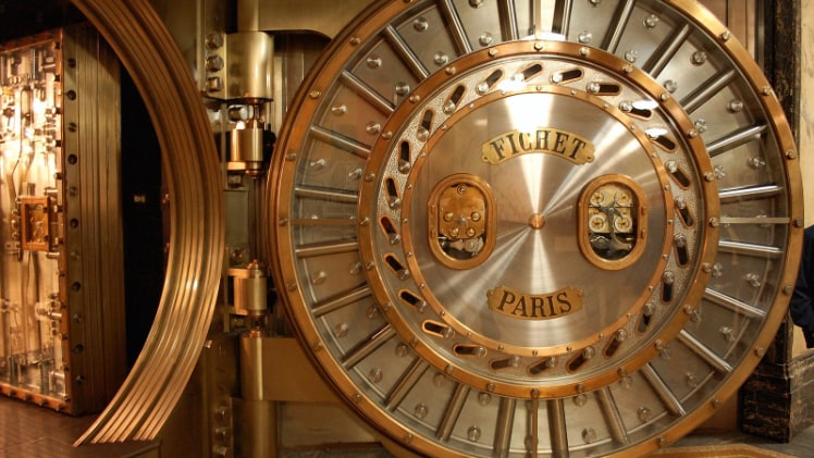 A picture of a real-life bank vault.