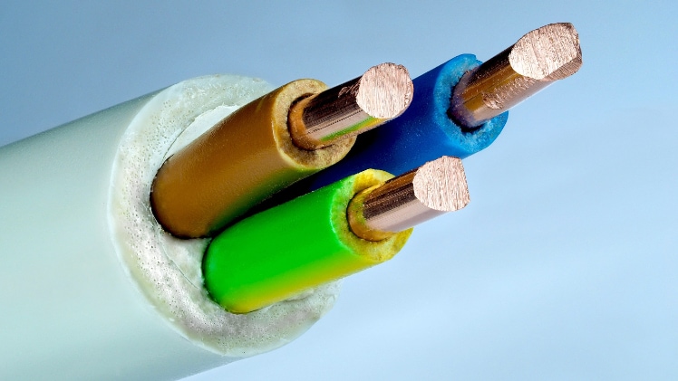 A close-up of some wires from the real-world.