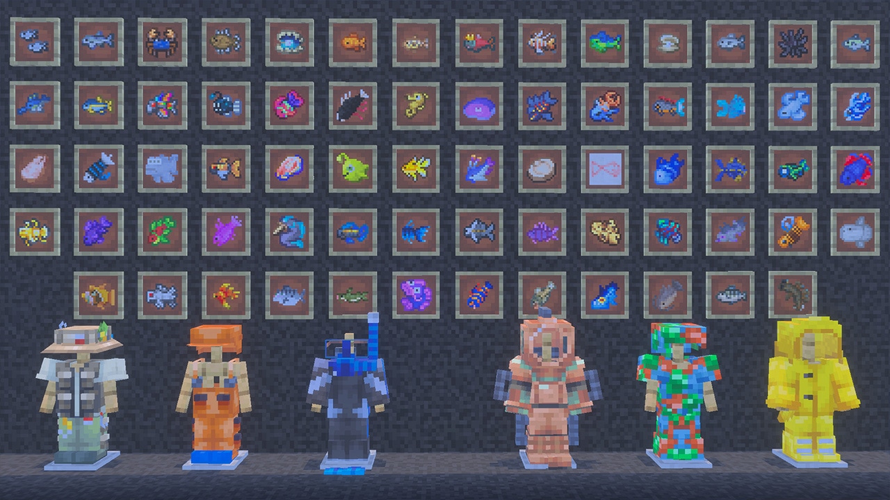 menu screen with encyclopedia of fish