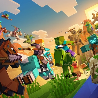 Grafik fra den nyeste Minecraft-spiludgivelse.