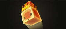 Minecraft characters and sulfur cubes appear across five minigame cards. Text reads: Test Lab, Sulfur Blaster, Sulfur Rush, Cube Breakers, and Trick Shot Tycoon.