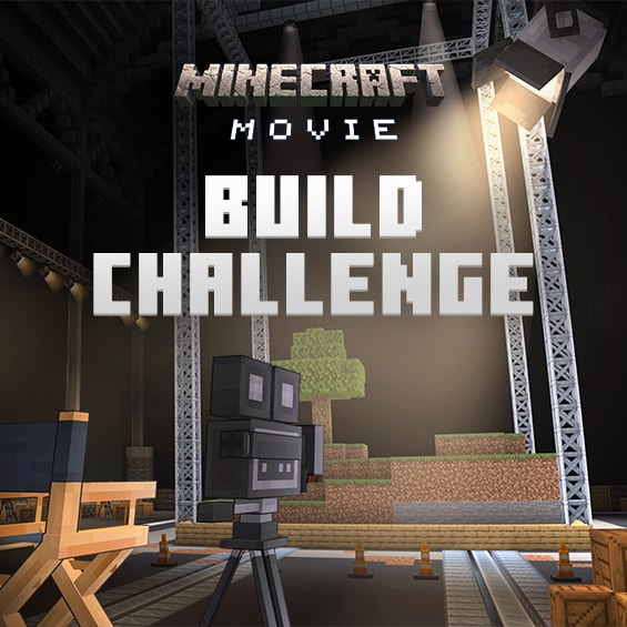 A screenshot of a movie set built in Minecraft