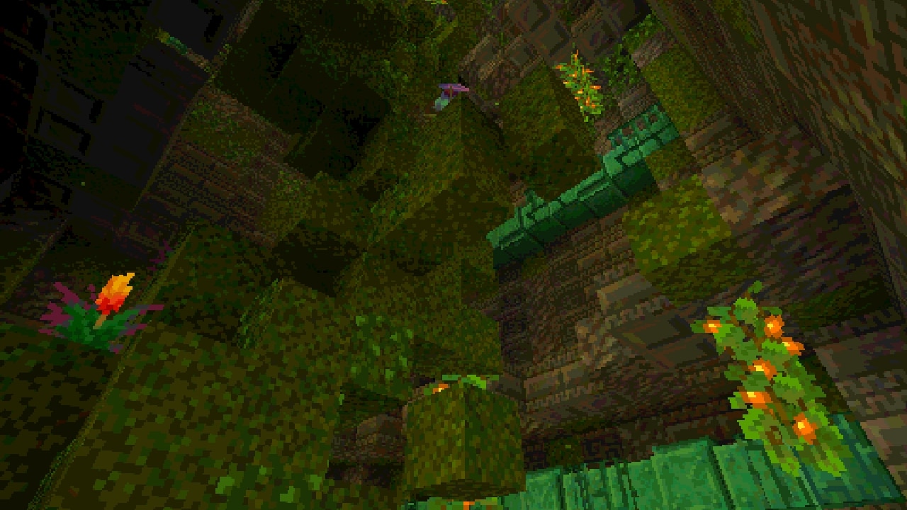 A cozy hillside village with giant tree and jungle backdrop