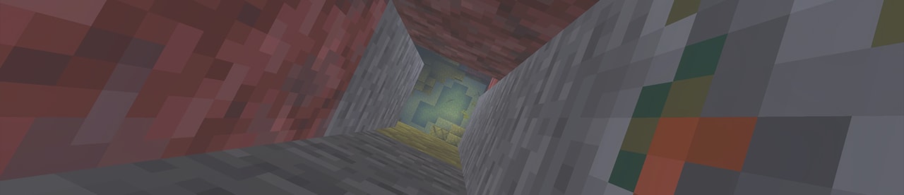 This is the view you MIGHT get in Minecraft if you chose to dig straight down. Uh-oh!
