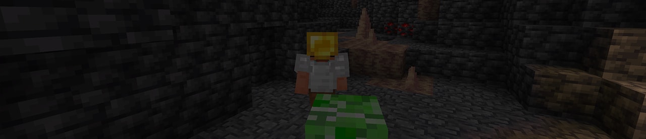 A screenshot of a player running away from a creeper. A perfectly sensible course of action!