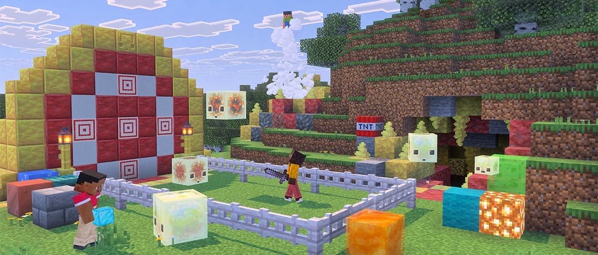 A screenshot of players making mayhem with the sulfur cube