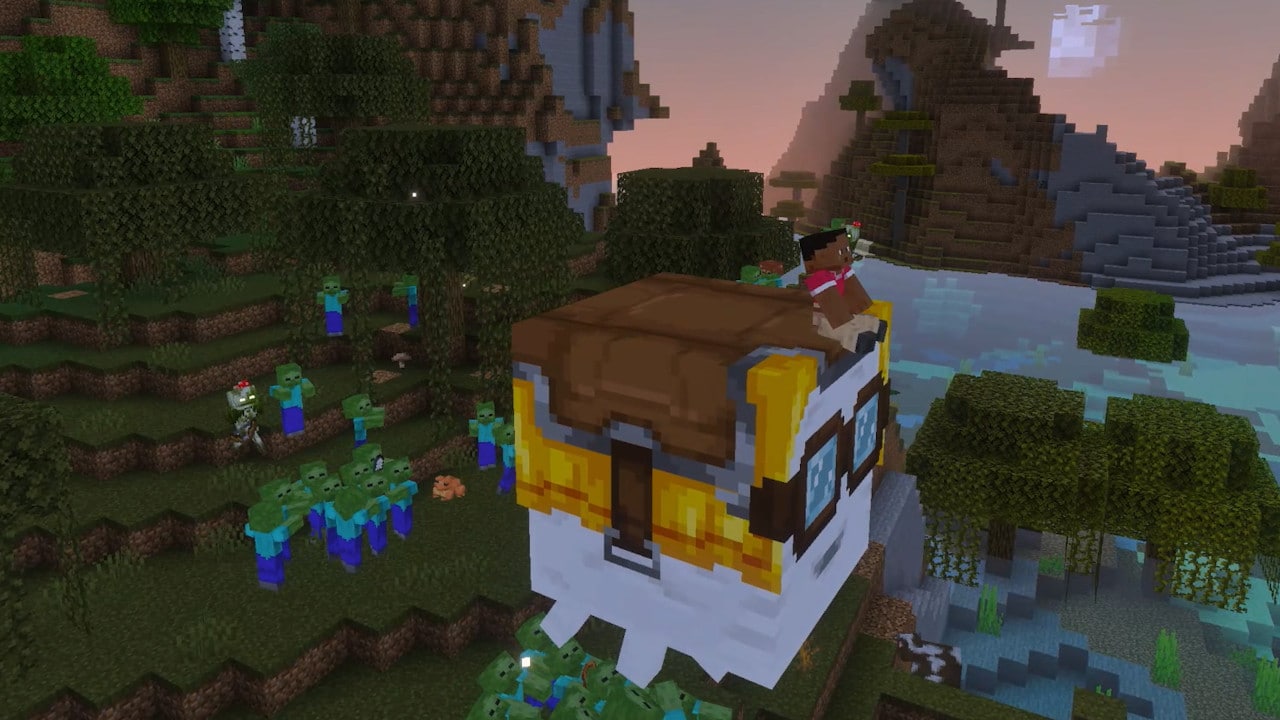 A happy ghast can also be used as an escape vehicle if you're savvy enough!