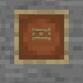A 2d texture of a fence gate in Minecraft