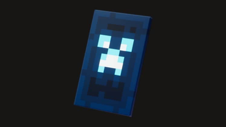 A cape with a soul-corrupted creeper print, placed on a black background.