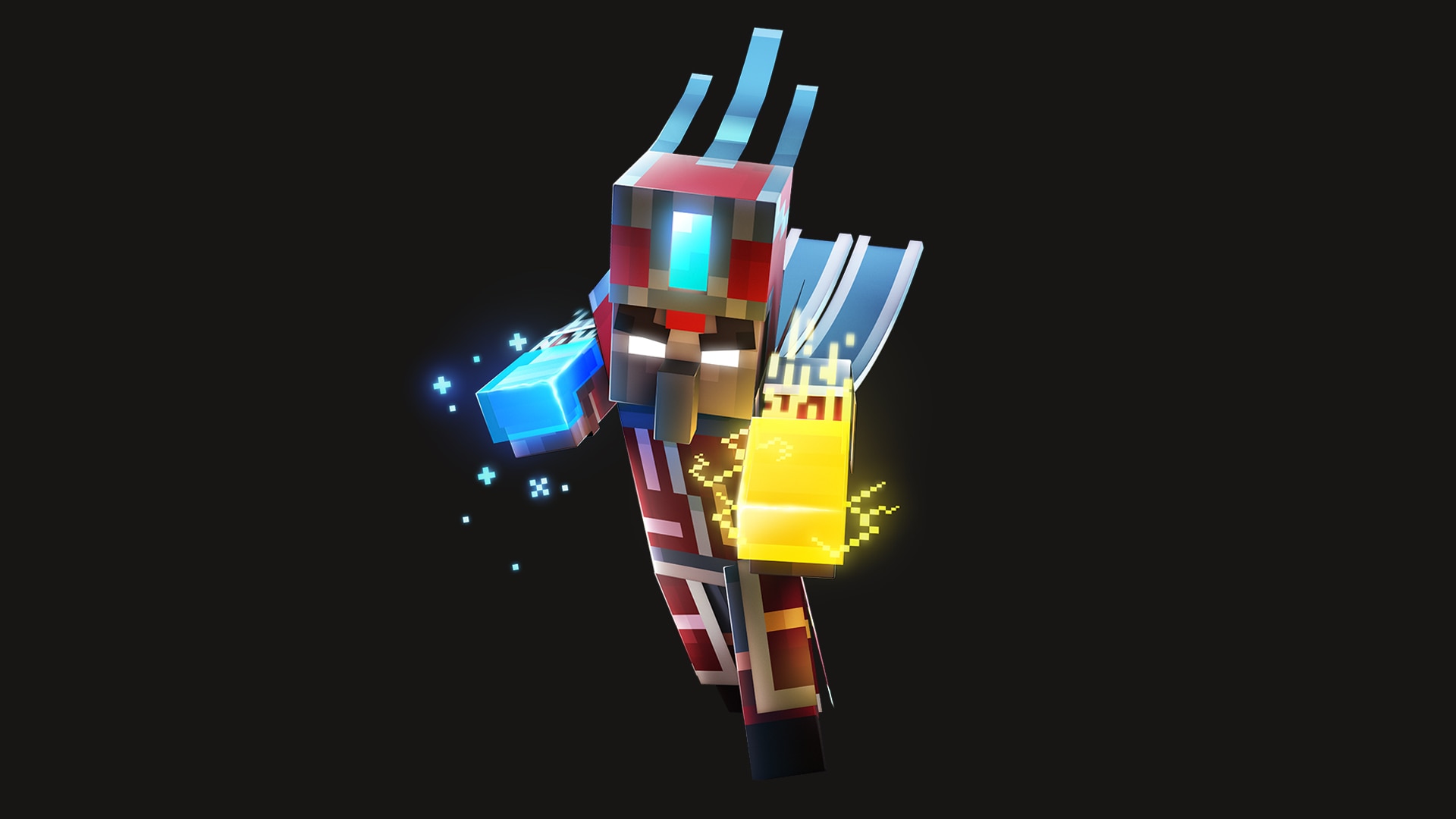 The Prime Enchanter, striking their lightning-charged fist towards the viewer.